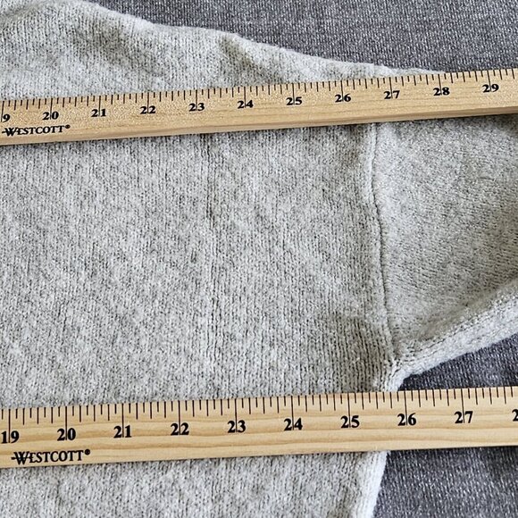 Cynthia Rowley Sweater Womens L Gray LS Shawl Collar Cottagecore Wool Blend Soft - Picture 4 of 12
